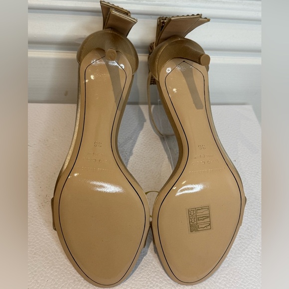 BOW DOWN TO THESE NEVER WORN Nicholas Kirkwood Gold Satin And Crystal Sandals 🤩 - Picture 5 of 9